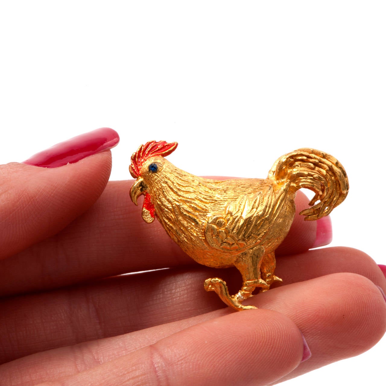 Women's or Men's Vintage Gold Chinese Rooster Figurine