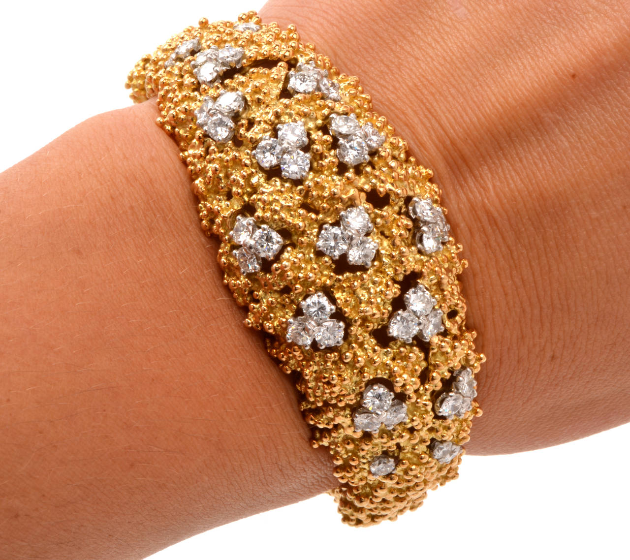 Boucheron Diamond Nugget Gold Bracelet 2