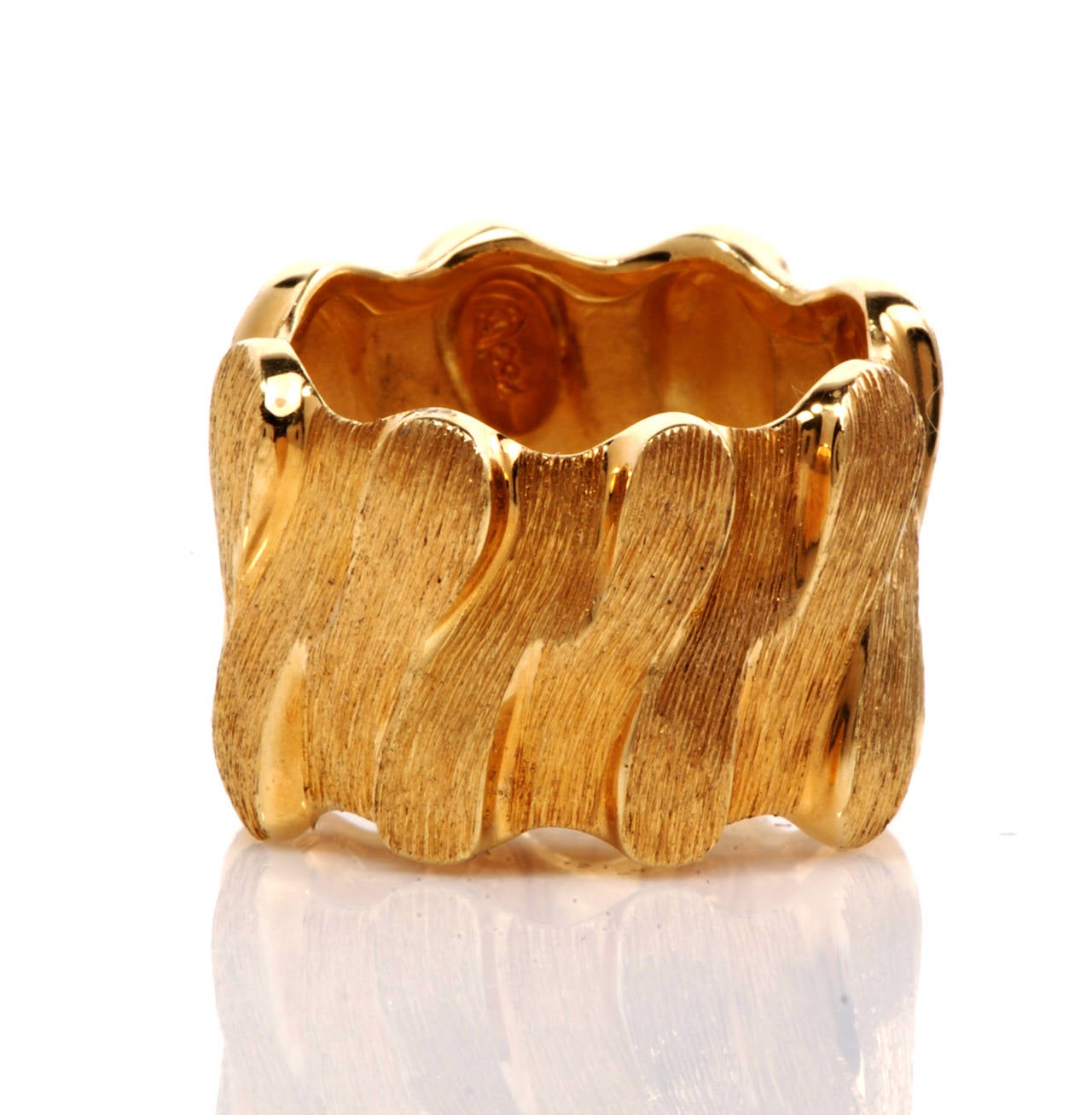 Henry Dunay Saby Gold Textured Band Ring 1