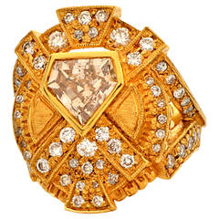 Impressive Diamond Yellow Gold Ring