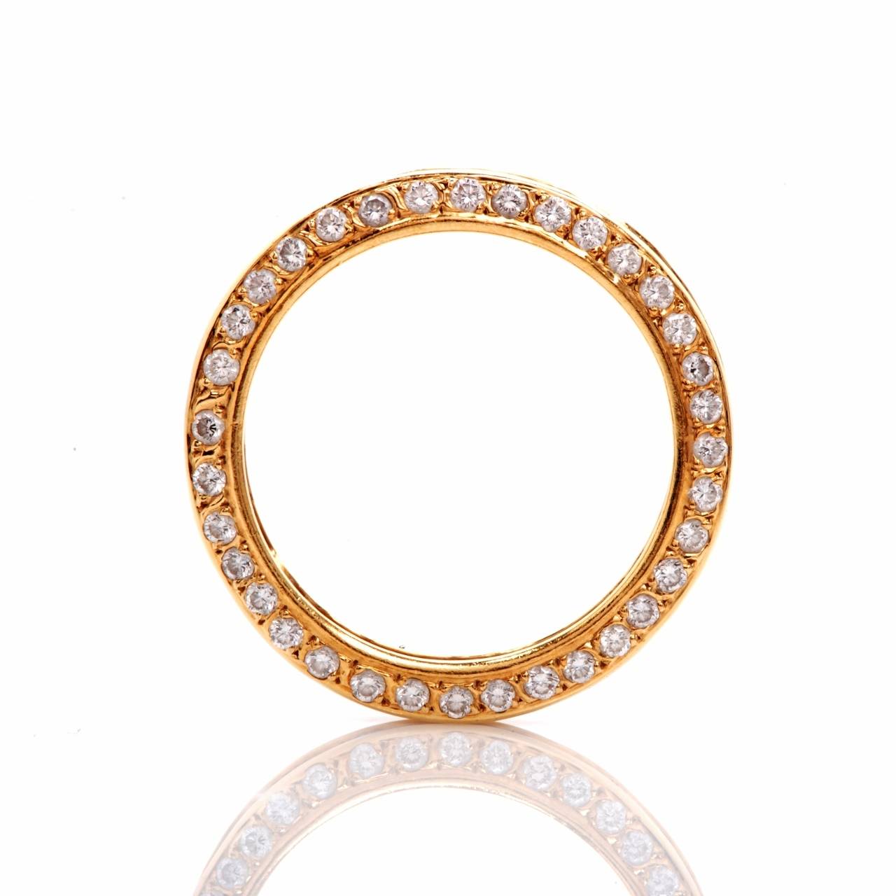 Women's Elegant Princess Stackable Diamond Gold Eternity Band Ring