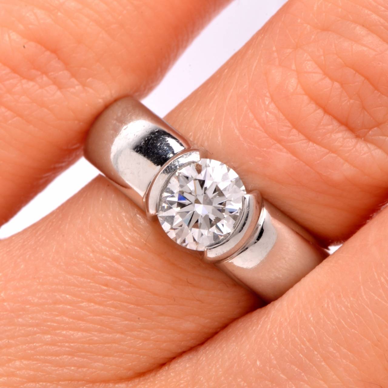 Tiffany and Co. Etoile Diamond Platinum Engagement Ring at 1stDibs