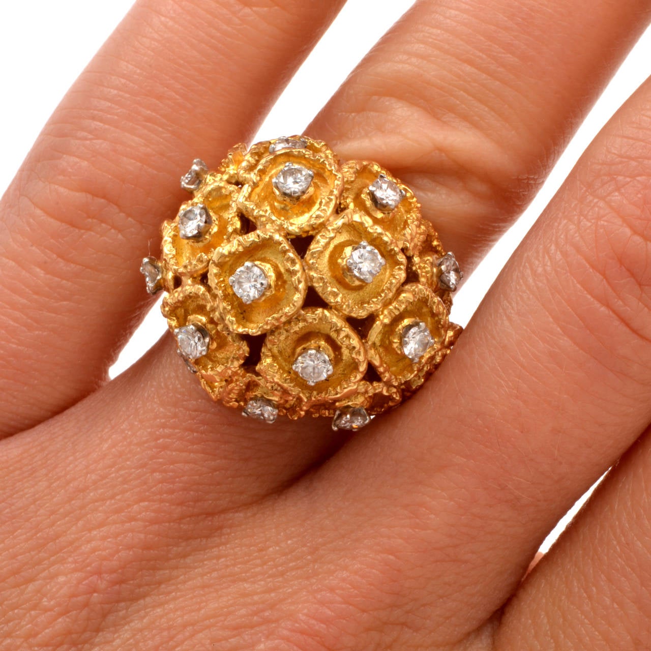 Women's Diamond Gold Cocktail Ring