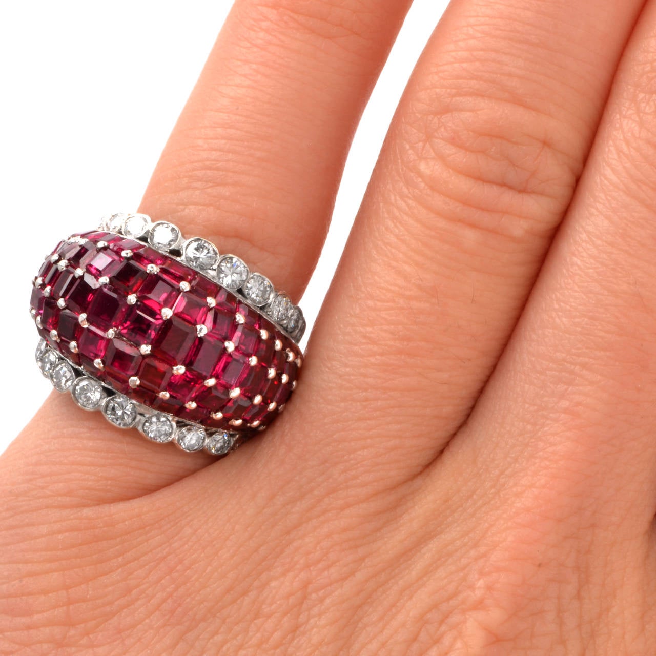 Ruby Diamond Gold Ring For Sale at 1stdibs