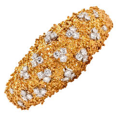 Boucheron Diamond Nugget Gold Bracelet