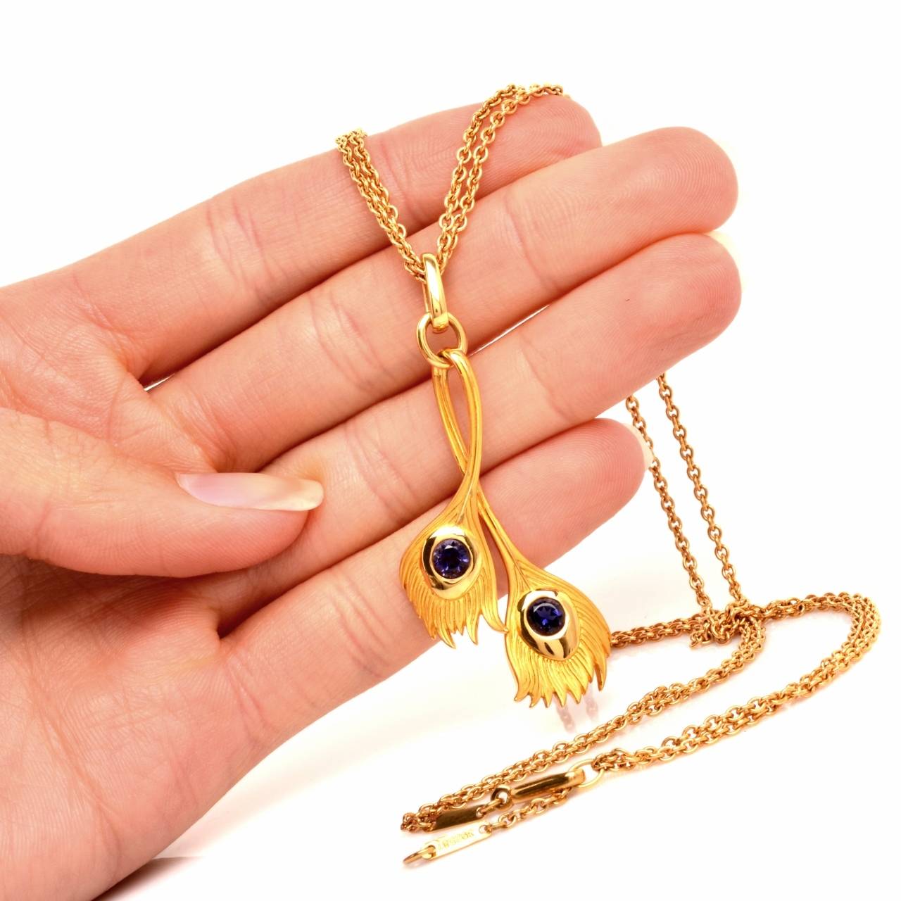 gold peacock necklace