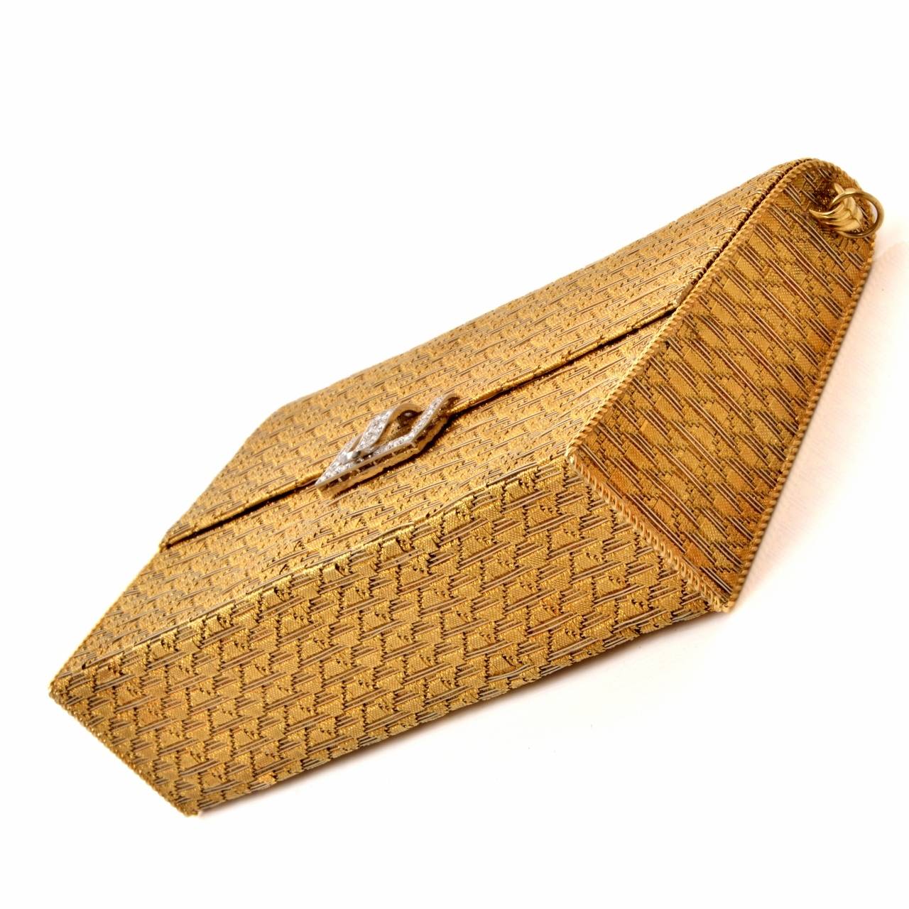 Impressive Diamond Gold Ladies Evening Clutch Bag 1