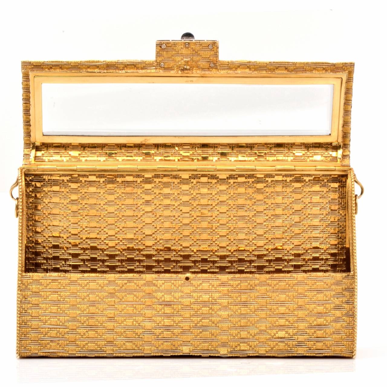 Impressive Diamond Gold Ladies Evening Clutch Bag 2