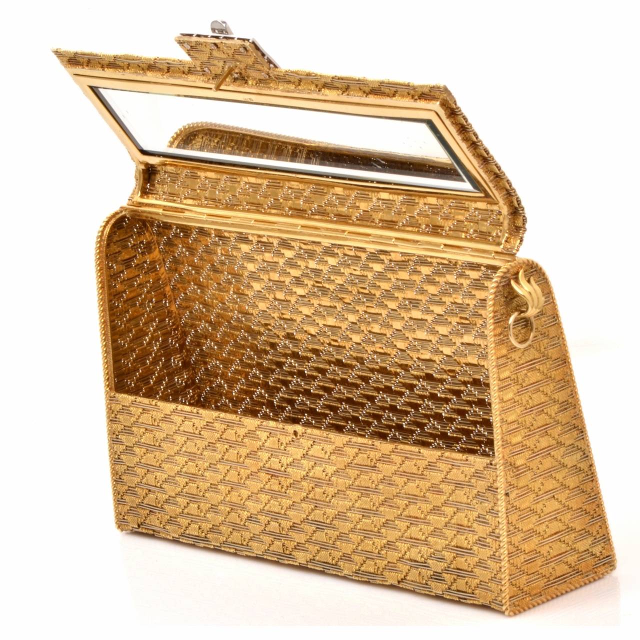 Impressive Diamond Gold Ladies Evening Clutch Bag 3