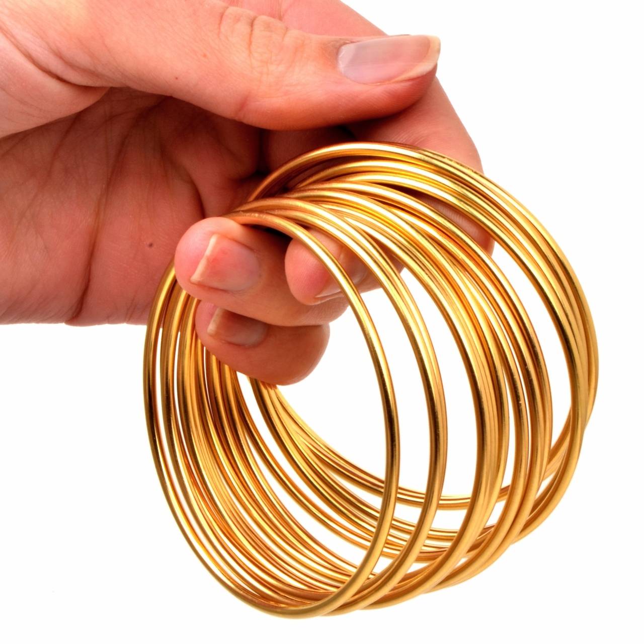 stackable gold bangles