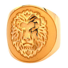 Carrera y Carrera Fiera Gold Lion Signet Ring