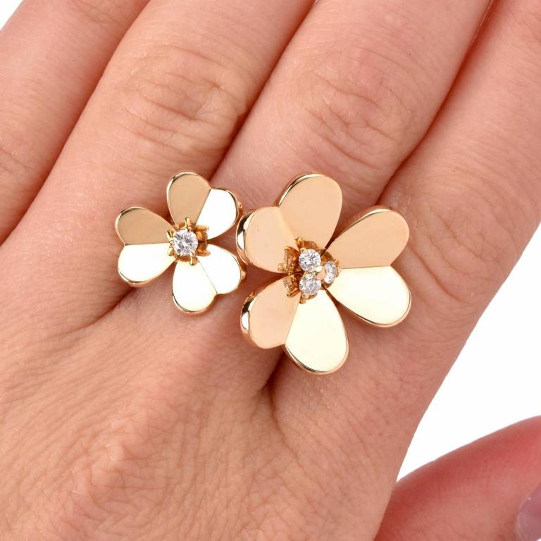 Van Cleef and Arpels Frivole Diamond Gold Ring at 1stDibs vca