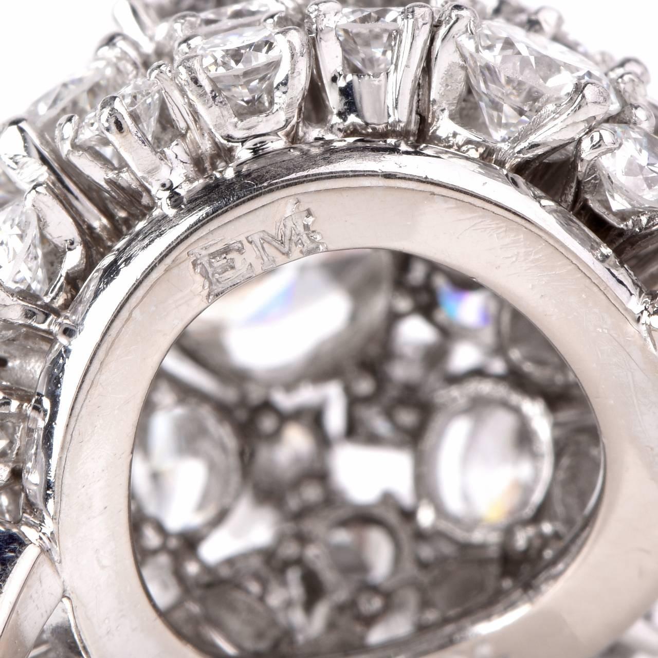 Diamond Gold Cluster Engagement Ring 3