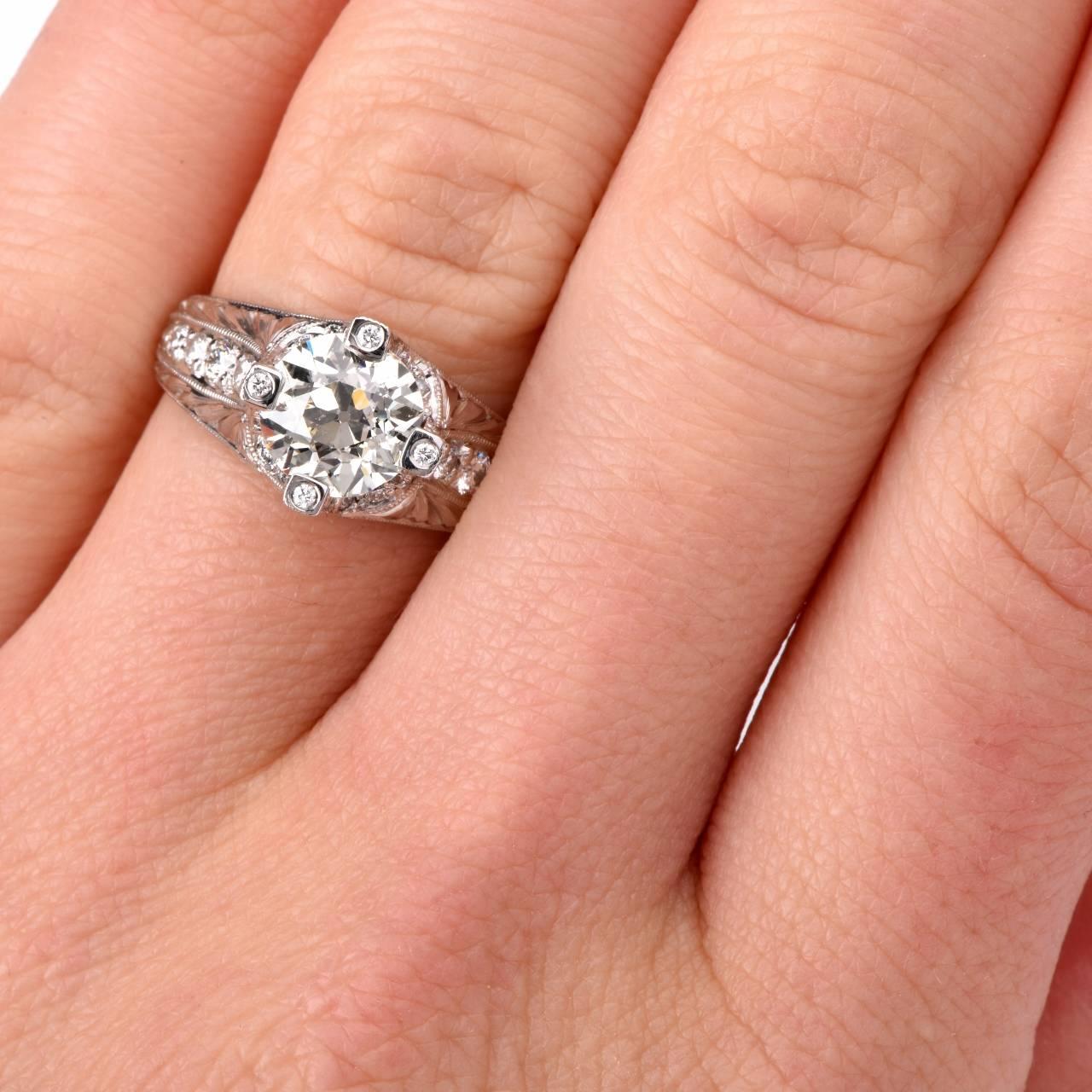 Women's Designer Varna Contessa Diamond Platinum Engagement Ring