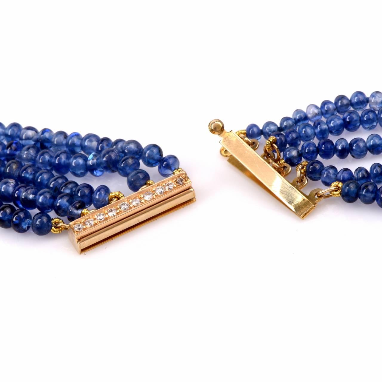 sapphire bead necklace