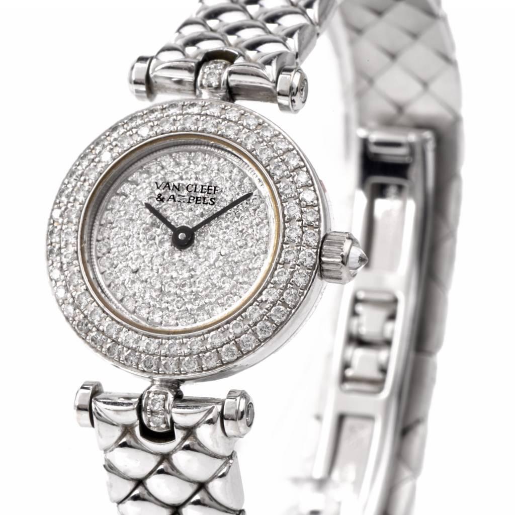 Van Cleef & Arpels Lady's White Gold Diamond Wristwatch 3