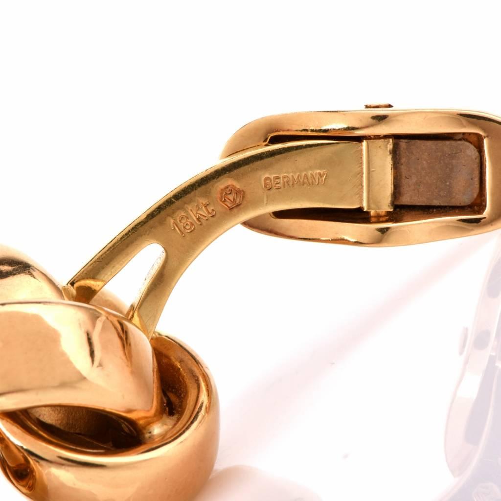 Women's or Men's Designer Gold Knot Cufflinks