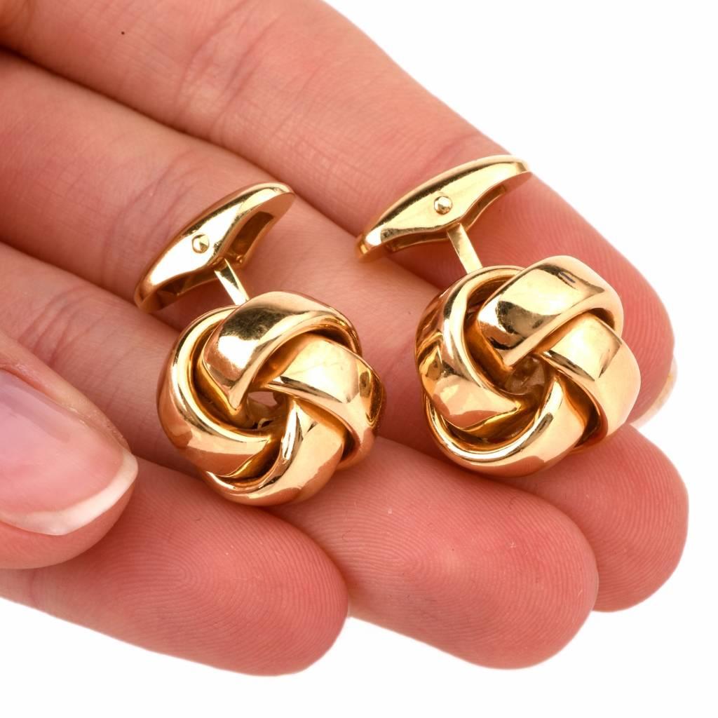 Designer Gold Knot Cufflinks 1