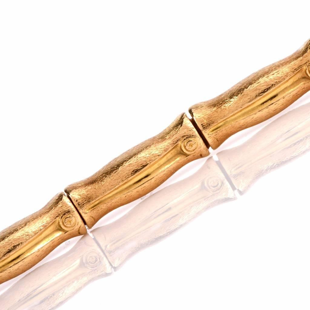 Gold Bamboo Motif Bracelet 1