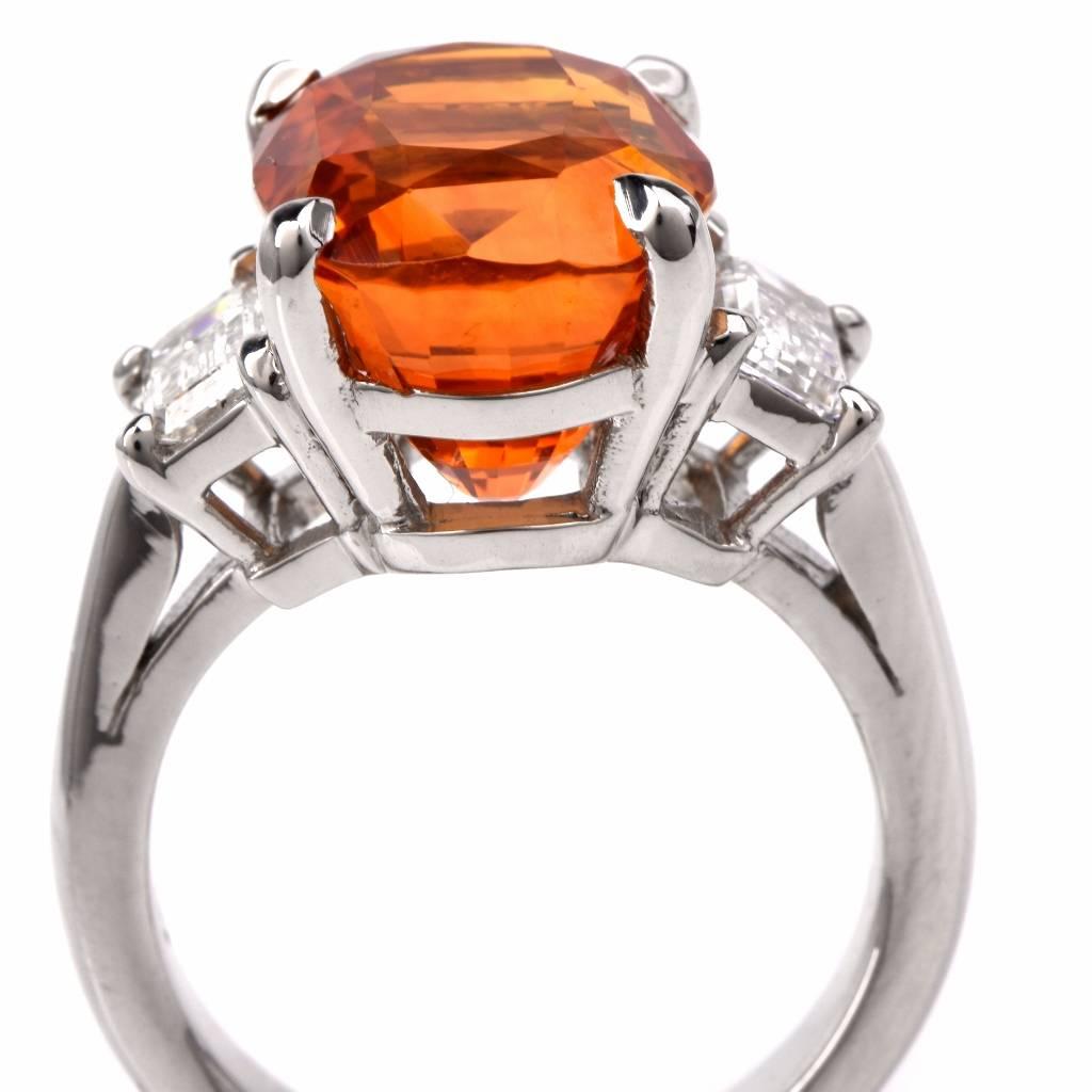 orange sapphire ring