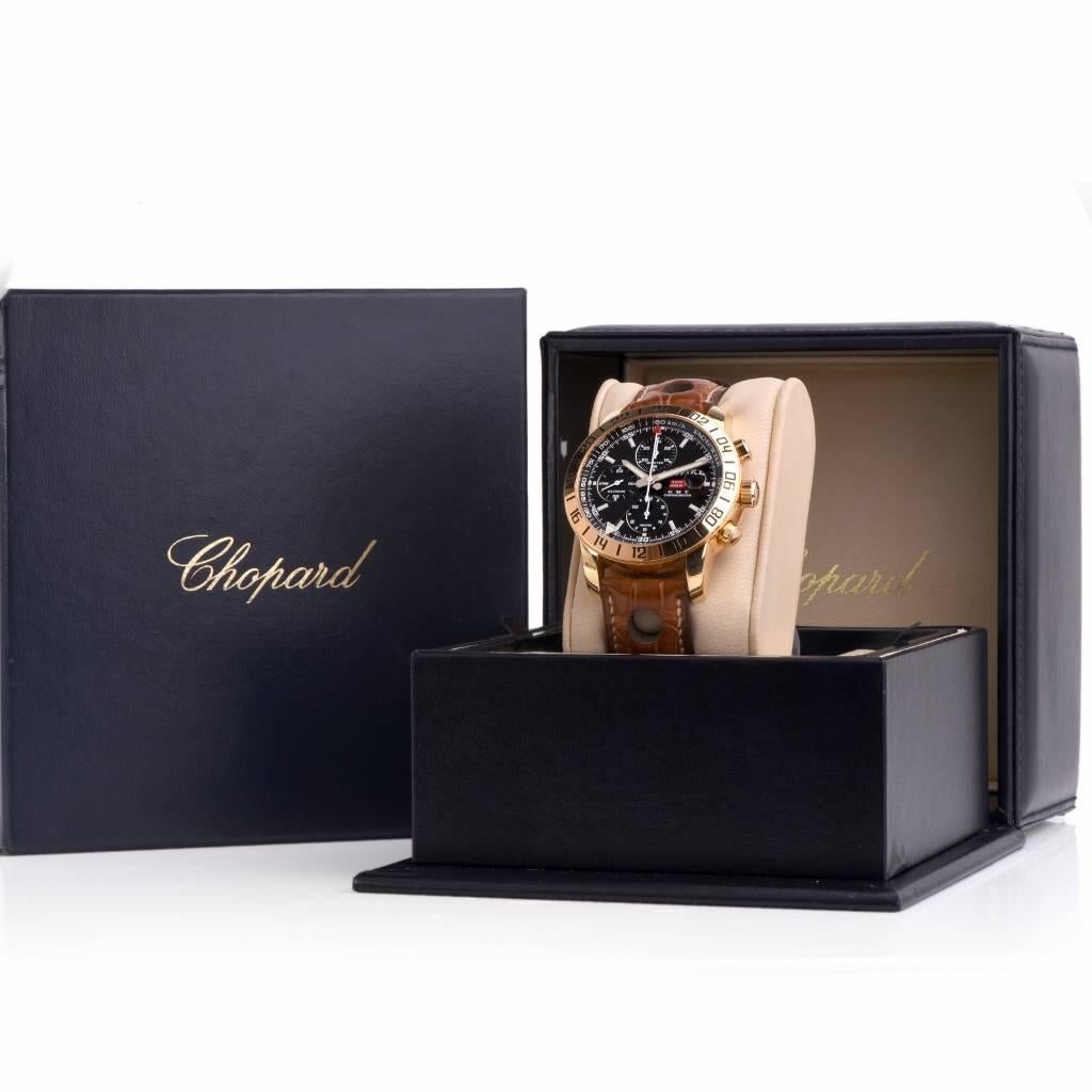 Chopard Rose Gold Limited Edition Mille Miglia GMT Chronograph Wristwatch 1