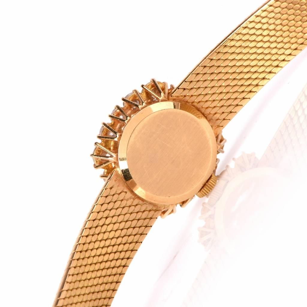 Patek Philippe Lady's Yellow Gold Diamond Wristwatch In Excellent Condition In Miami, FL