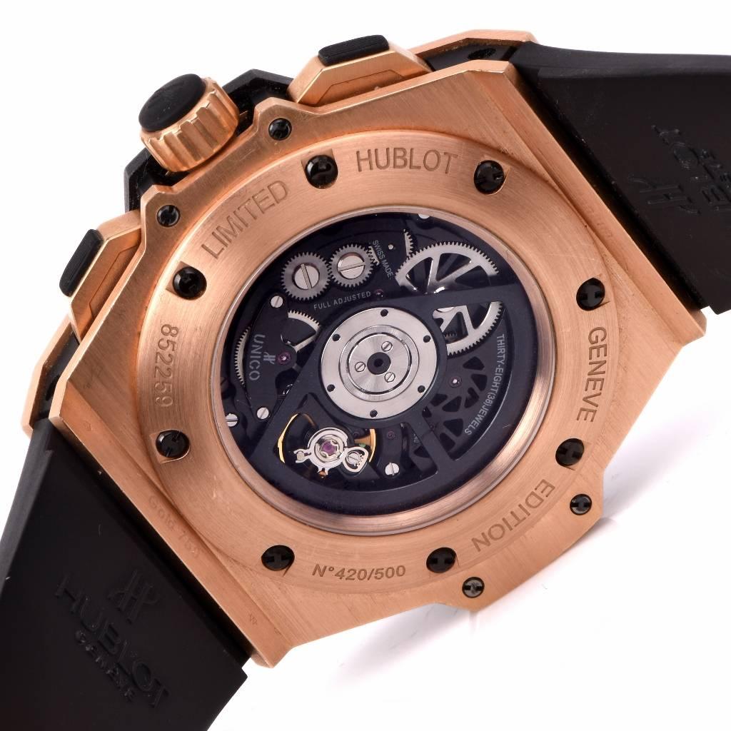 Men's Hublot Yellow Gold King Power Unico Chronograph Automatic Wristwatch