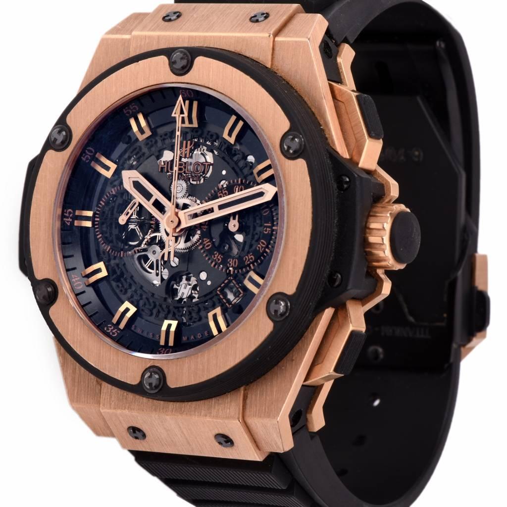 Hublot Yellow Gold King Power Unico Chronograph Automatic Wristwatch In New Condition In Miami, FL