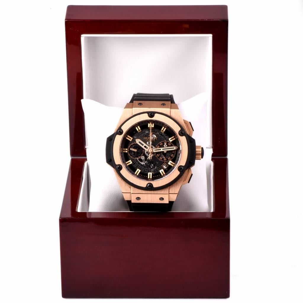 Hublot Yellow Gold King Power Unico Chronograph Automatic Wristwatch 3