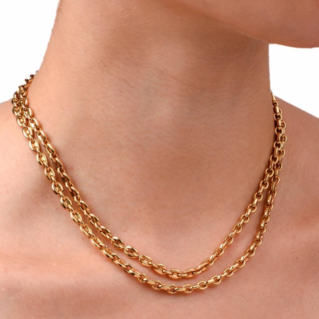Cartier Gold Gliederkette Halskette 2