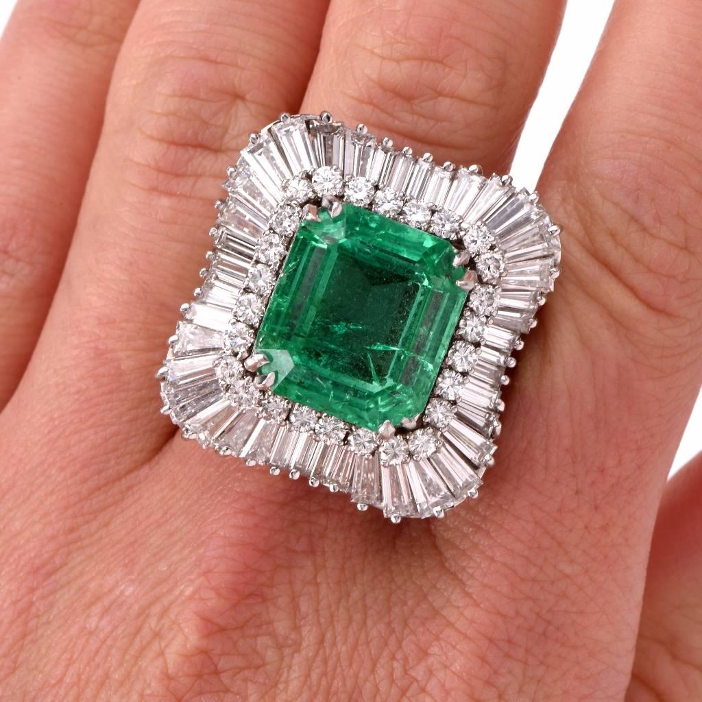 emerald ballerina ring