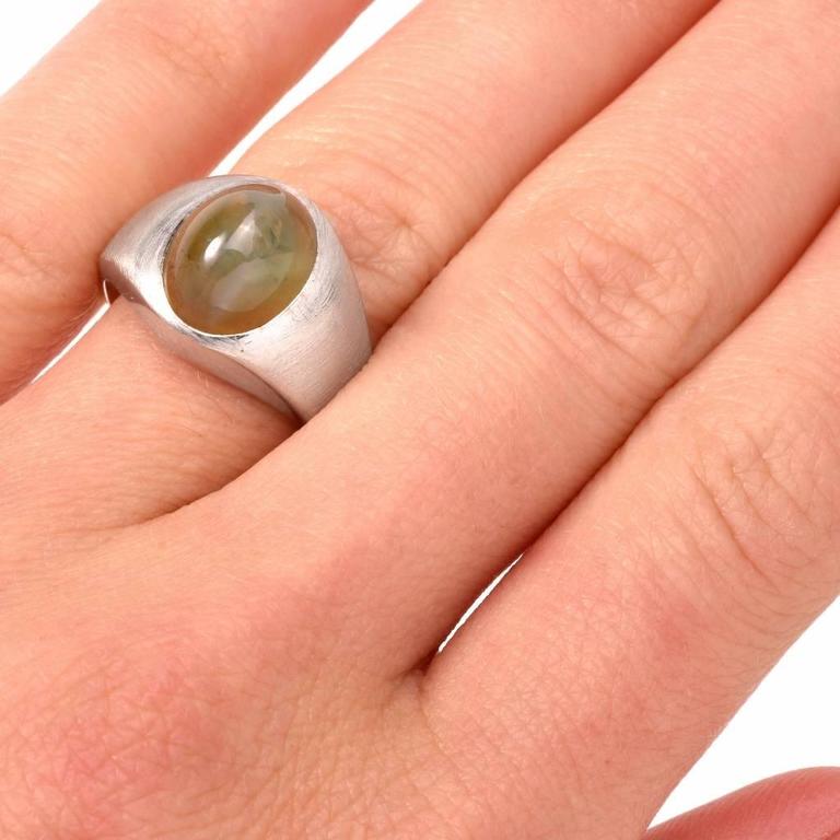 Chrysoberyl Cat's Eye Gold Men's Ring For Sale at 1stDibs