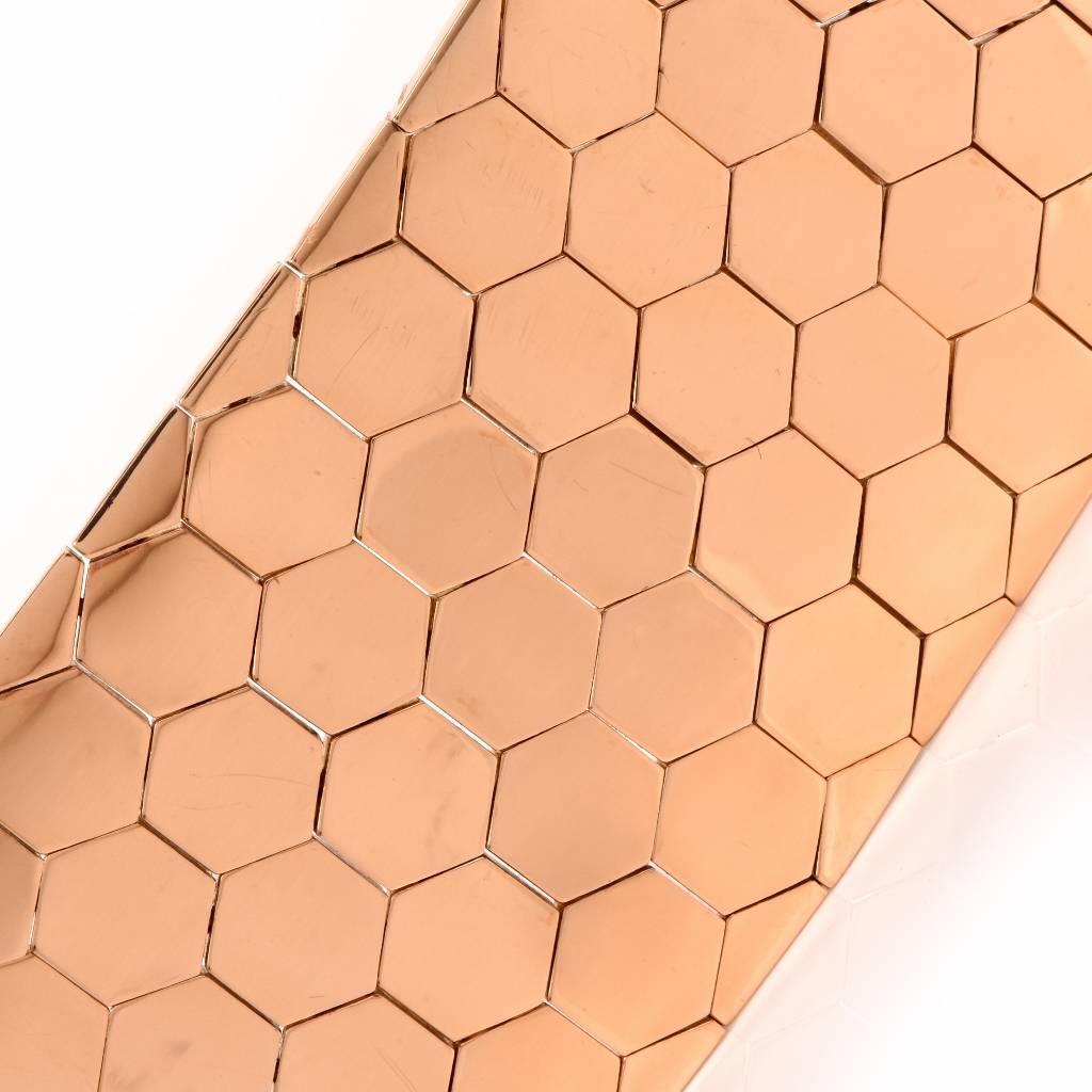 honeycomb gold bracelet