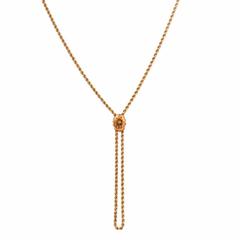 Ladies Gold Twisted Rope Pattern Slide Chain
