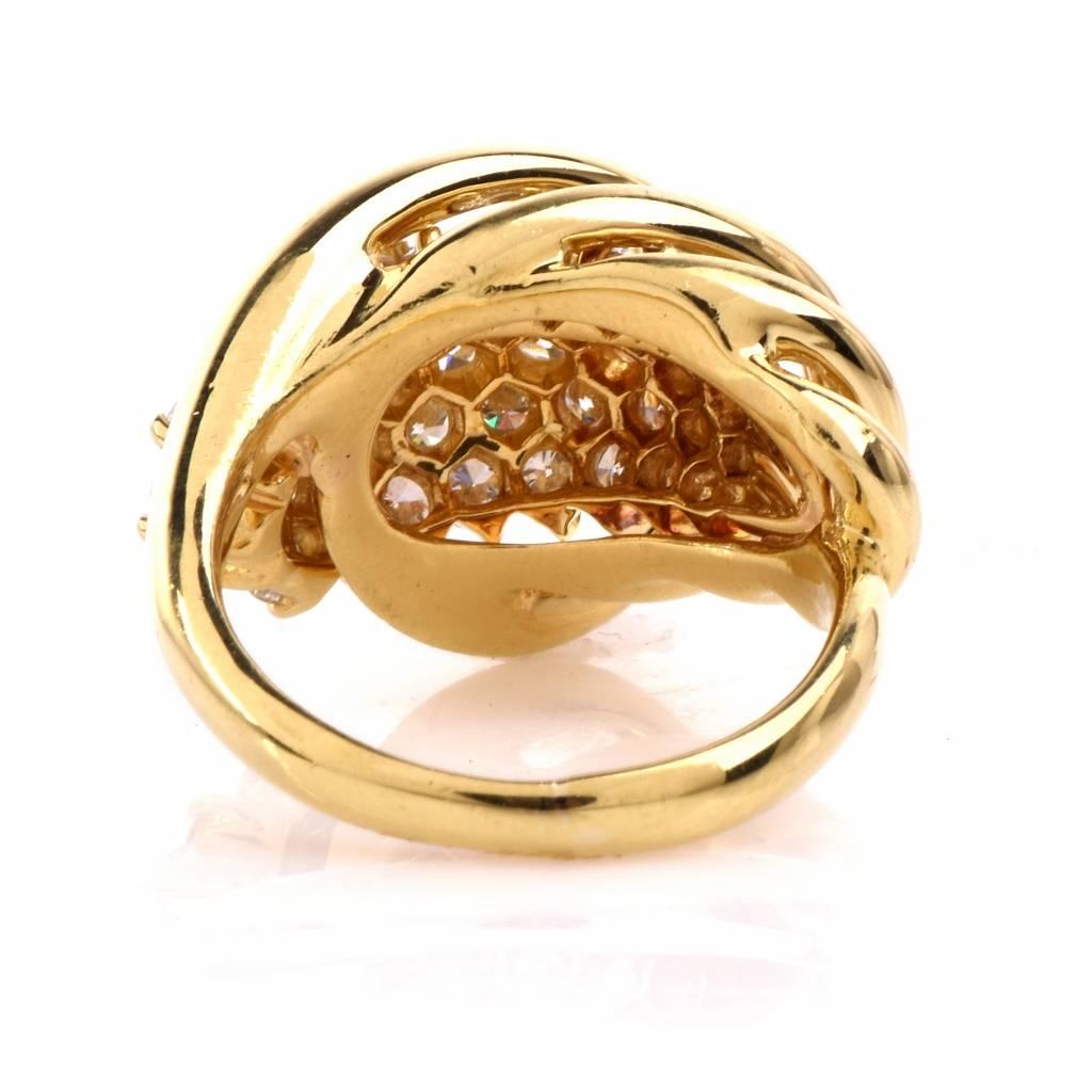 Jose Hess Pave-Set Diamond Gold Ring 2