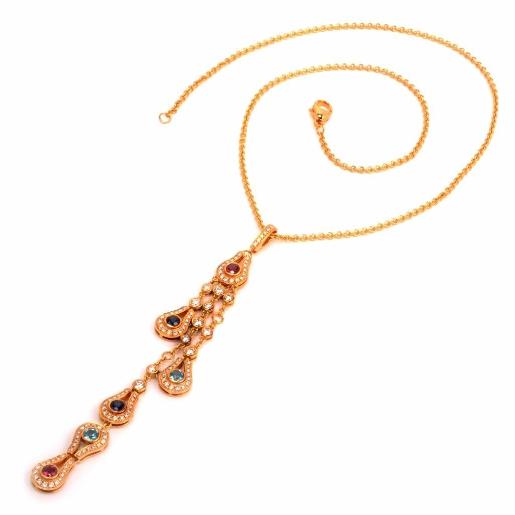 Di Modolo Fiamma Gold Pendant Necklace In Excellent Condition In Miami, FL