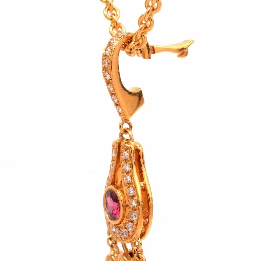 Di Modolo Fiamma Gold Pendant Necklace 2