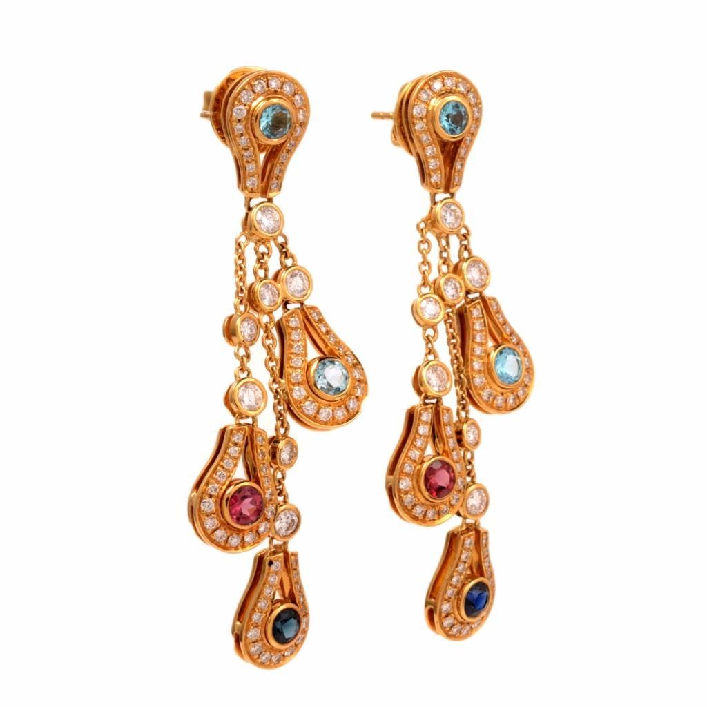 These gracefully designer Di MODOLO Milano chandelier earrings from coloction 