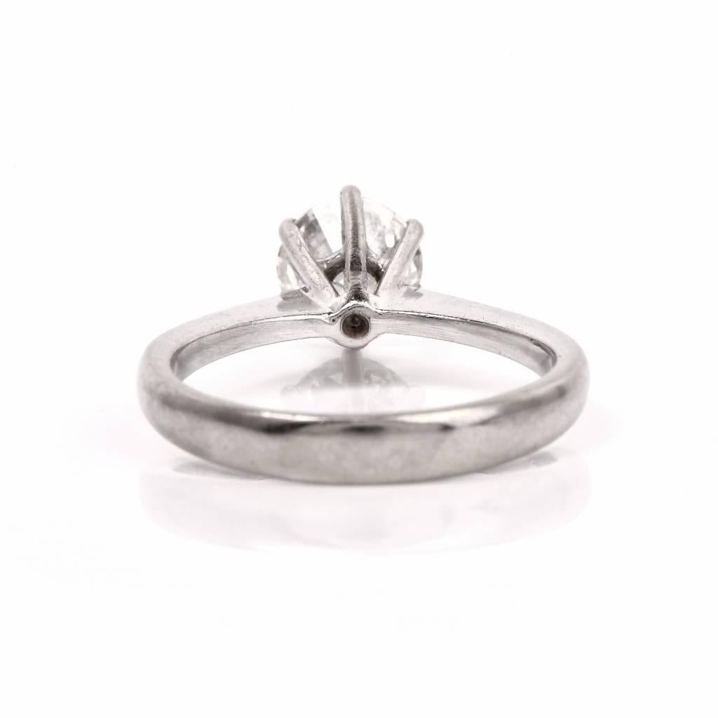 Retro Solitaire Diamond Gold Engagement Ring