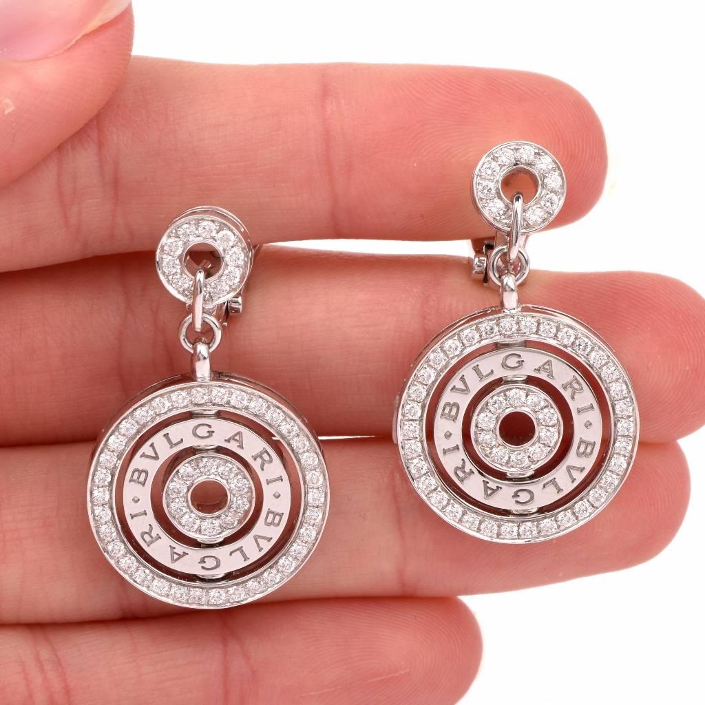 Women's Bulgari Cerchi Astrale Diamond Platinum Bvlgari Earrings