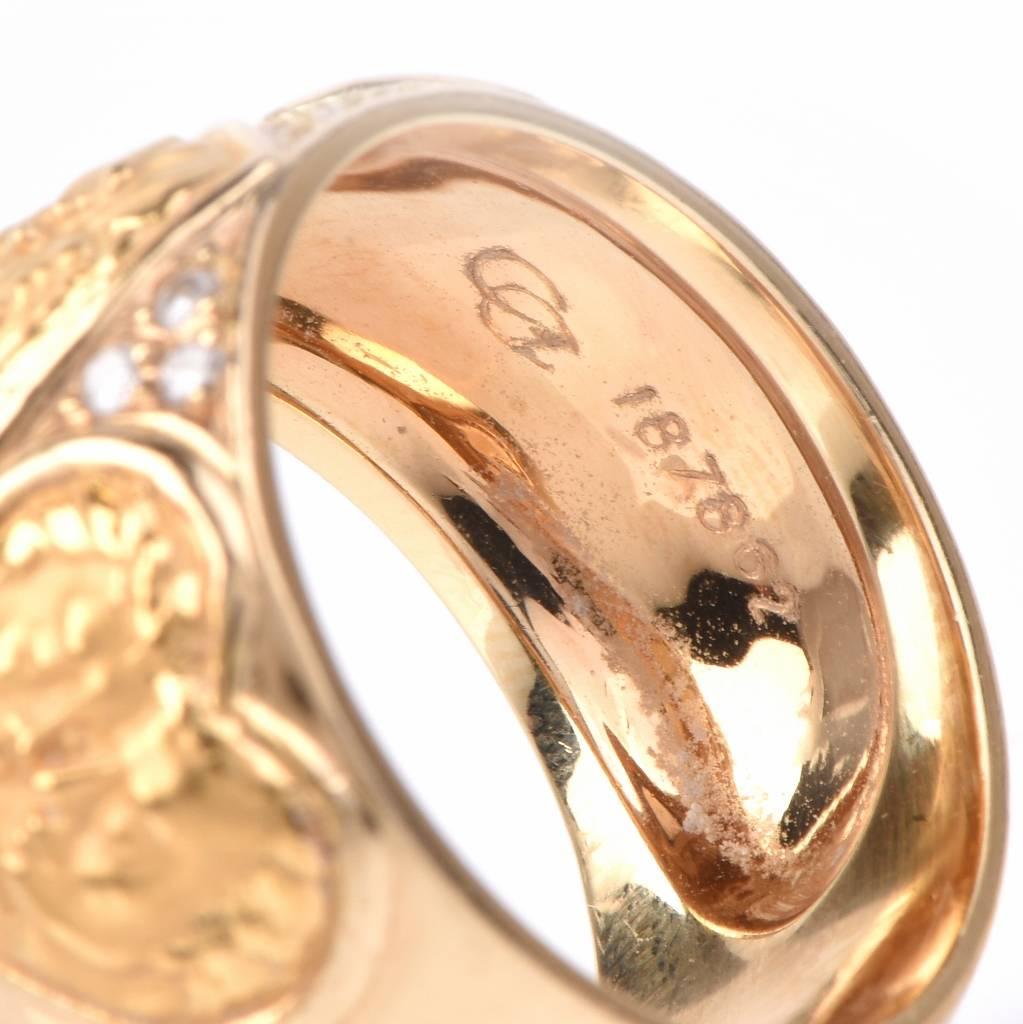 Art Nouveau Carrera y Carrera Romeo Juliet Diamond Gold Ring