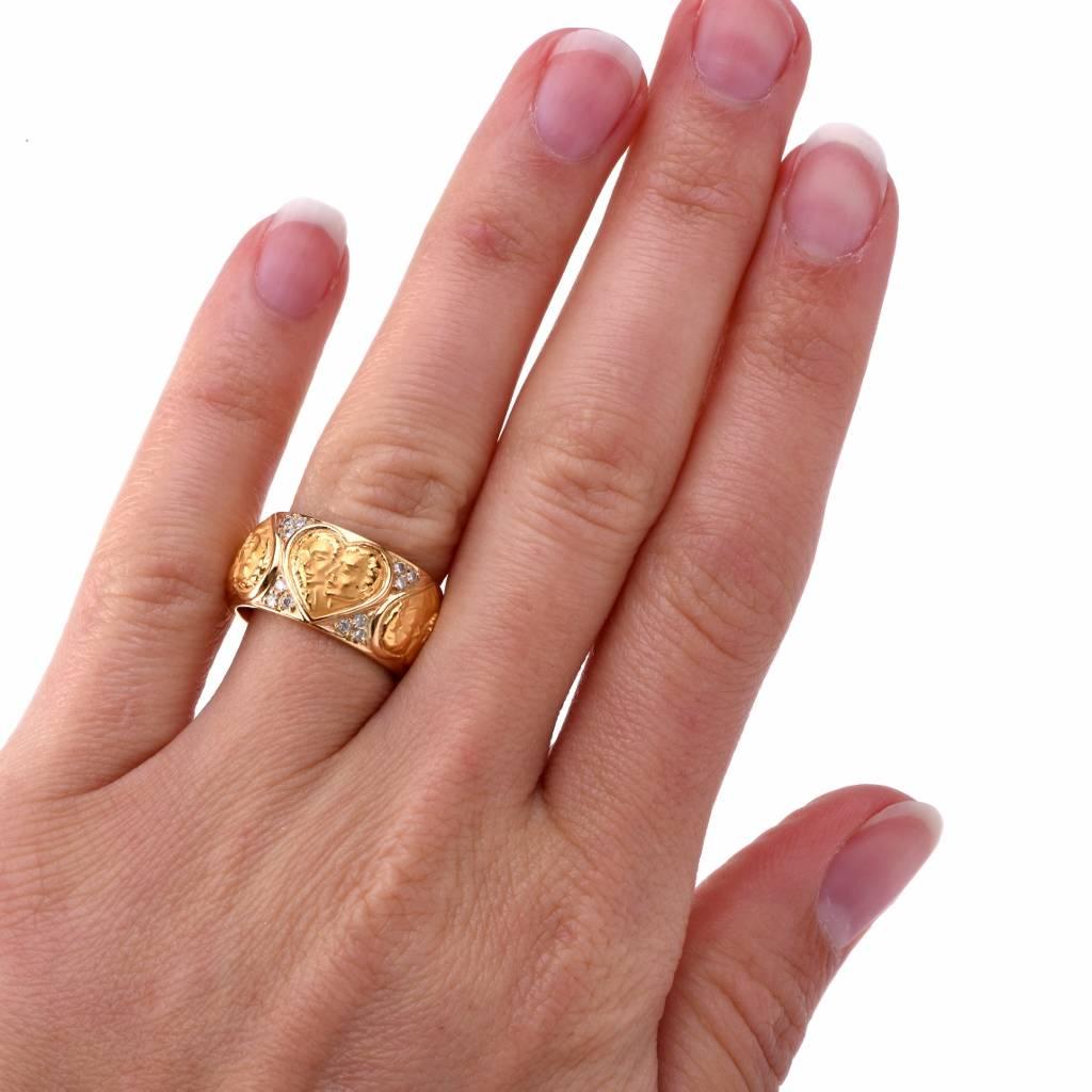 Carrera y Carrera Romeo Juliet Diamond Gold Ring In Excellent Condition In Miami, FL