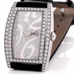 Piaget Damen Weißgold Diamant Limelight Quarz Armbanduhr Ref G0A3918
