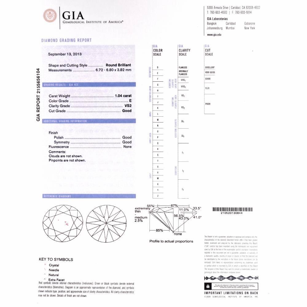 GIA 2,13 Karat extra weißer E-F, VS2 Diamant  18-Karat-Gold Ohrstecker Damen