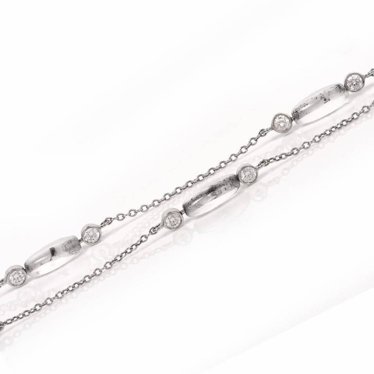 Tiffany And Co Platinum Tassel Diamond Rock Crystal Necklace For Art Deco Tiffany Co Platinum Tassel Diamond Rock Crystal Necklace For