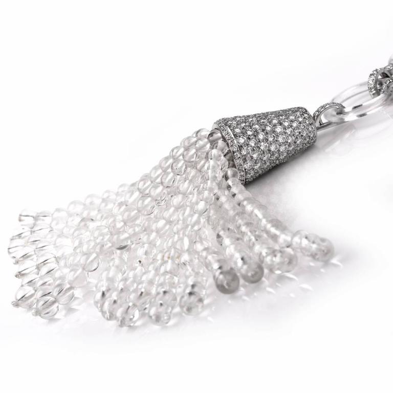 Tiffany And Co Platinum Tassel Diamond Rock Crystal Necklace For Tiffany Co Platinum Tassel Diamond Rock Crystal Necklace For 1