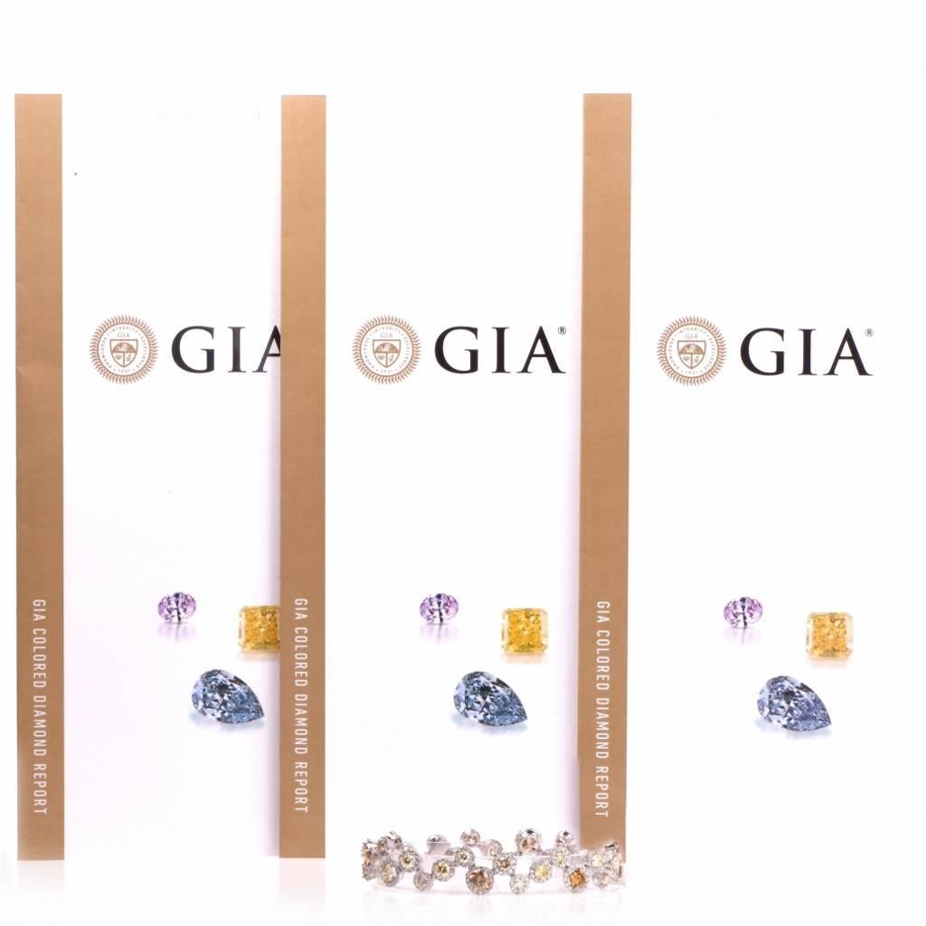 GIA Certified Fancy Diamond Bubbles Bracelet﻿ 2