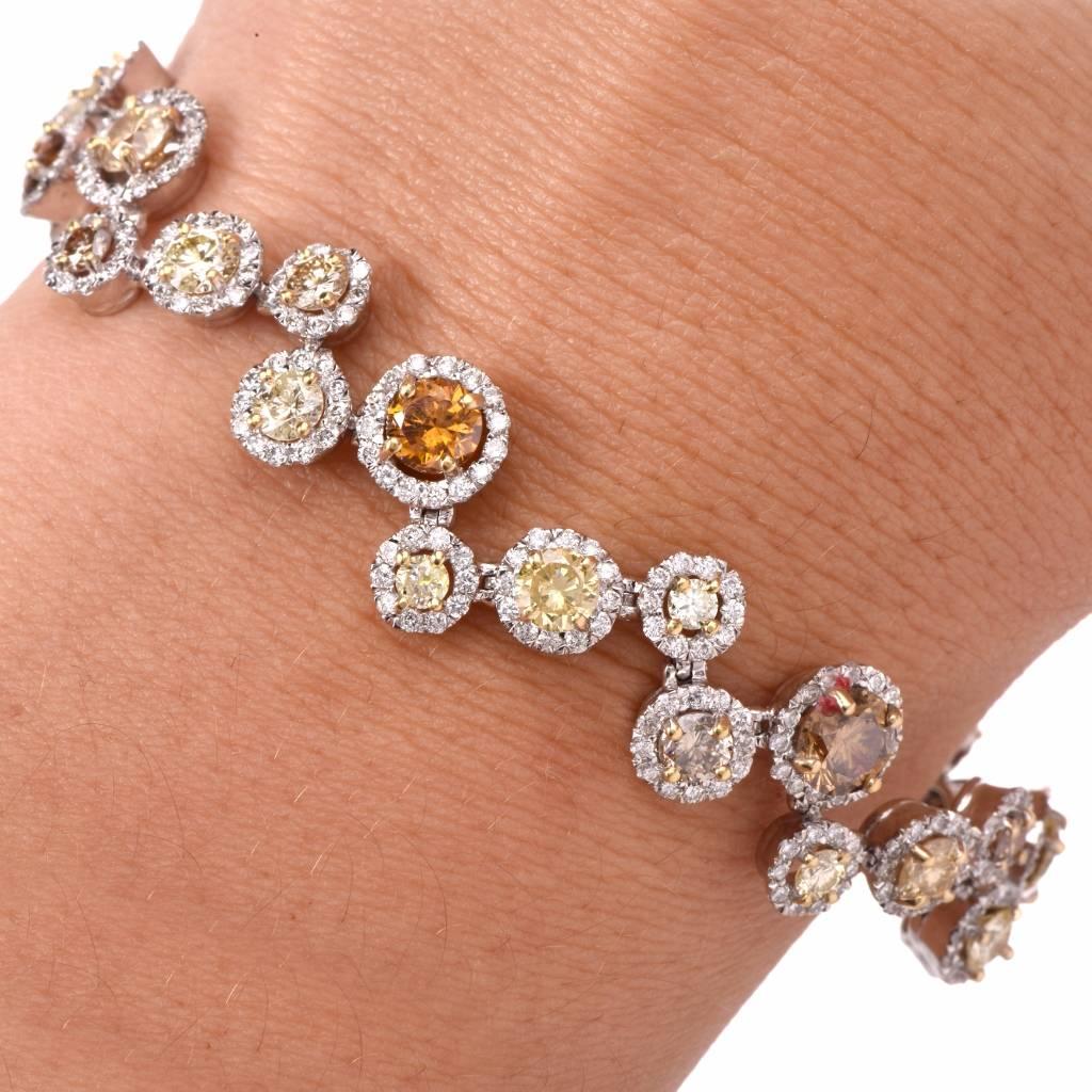 GIA Certified Fancy Diamond Bubbles Bracelet﻿ 1