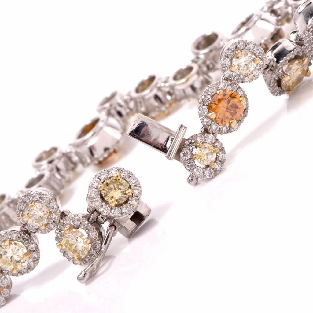 Women's GIA Certified Fancy Diamond Bubbles Bracelet﻿