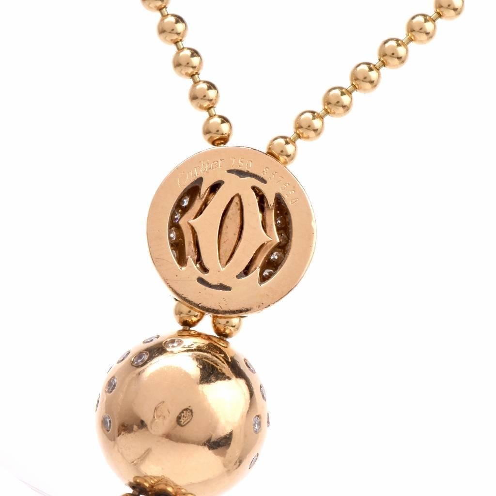 Cartier Draperie Diamond Gold Long Tassel Lariat Chain Necklace 1